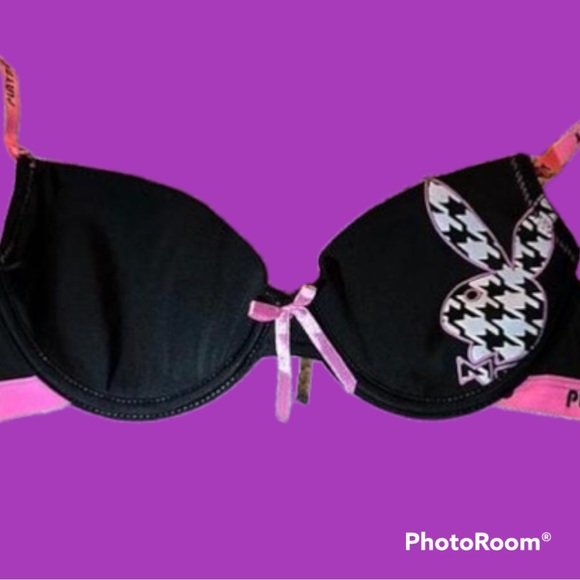 RARE Playboy Bunny Y2K Cyber Emo Punk Bra - Picture 1 of 8